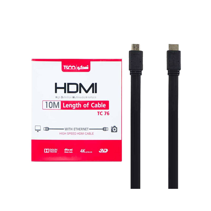کابل HDMI تسکو مدل TC 76 به طول 10 متر