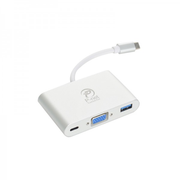 مبدل TYPE-C به VGA و USB 3 پی نت