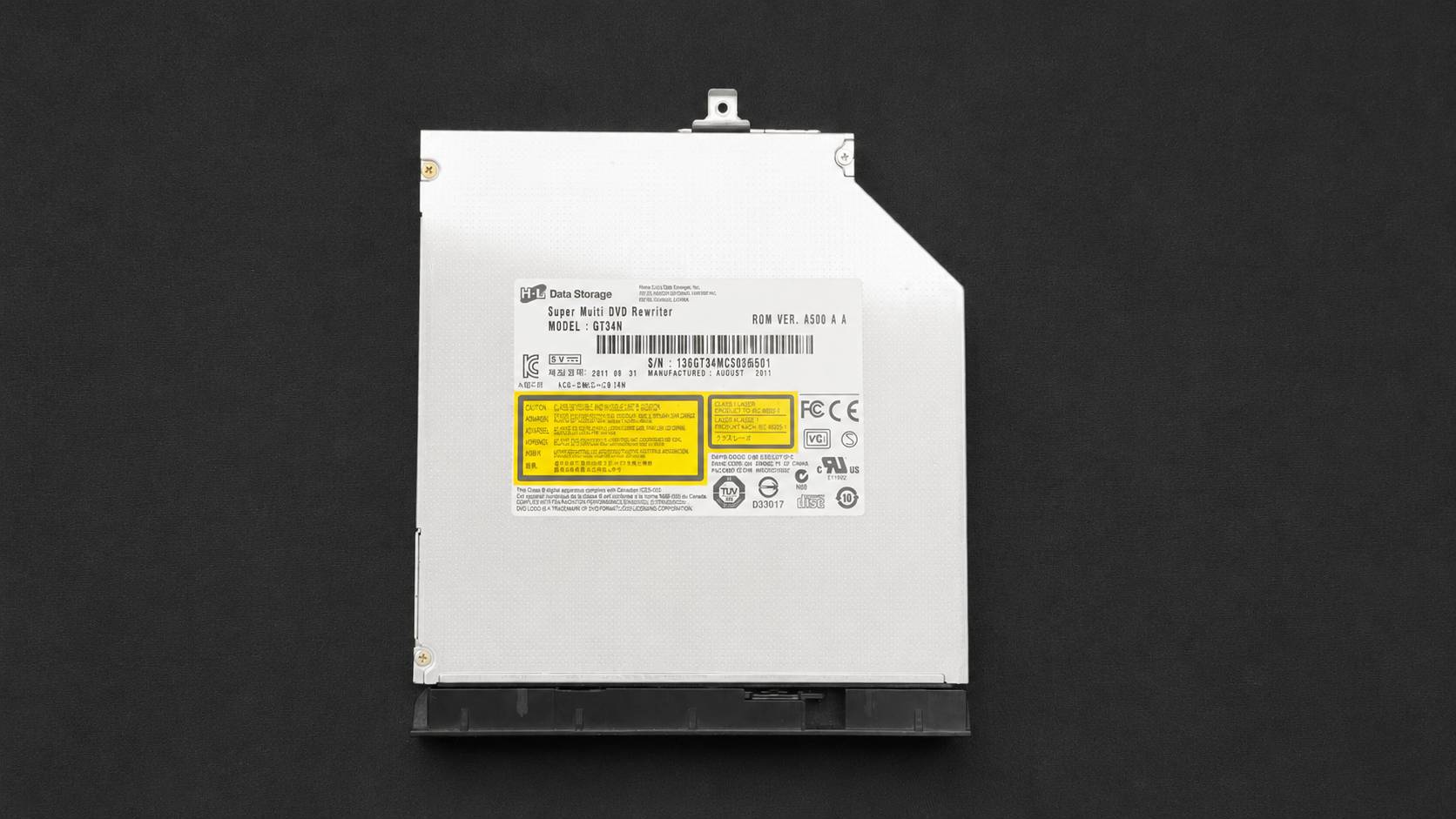 دی‌وی‌دی رایتر لپ‌تاپ ایسوس ASUS K43S مدل HL-DT-ST GT34N