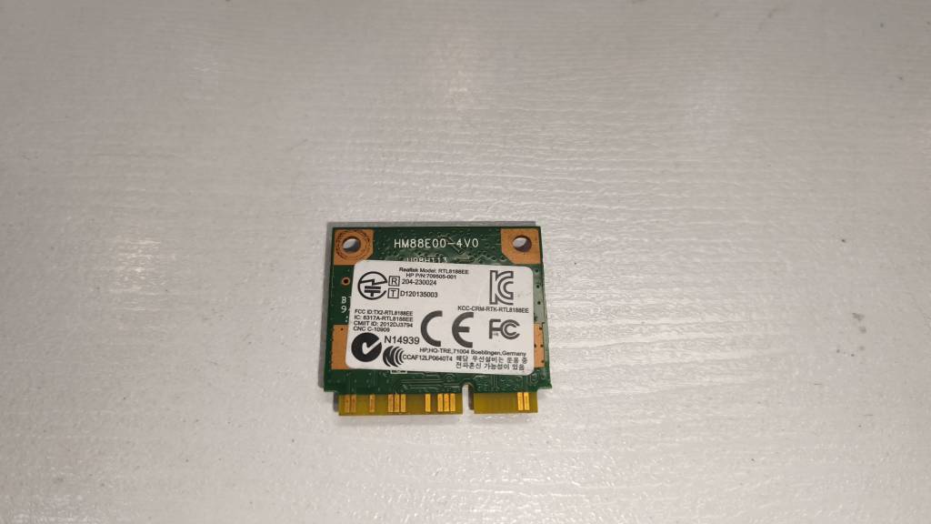 کارت وای‌فای لپ‌تاپ HP مدل 709848-001 با چیپست Realtek RTL8188EE