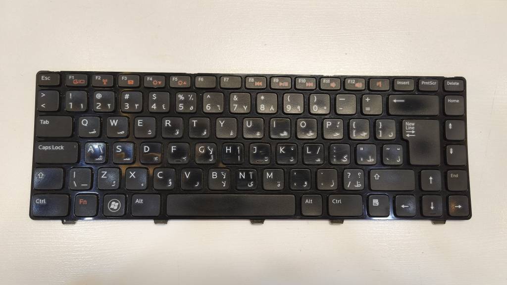کیبورد لپ تاپ دل Dell Inspiron N4050 / N4030 / N4010 انگلیسی عربی - استوک اورجینال روکاری
